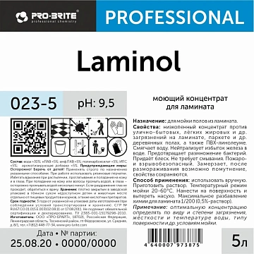 Профхим д/руч.мытья пола щел д/ламината Pro-Brite/Laminol,5л