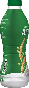 Йогурт питьевой Актибио злаки 1.8%, 870г