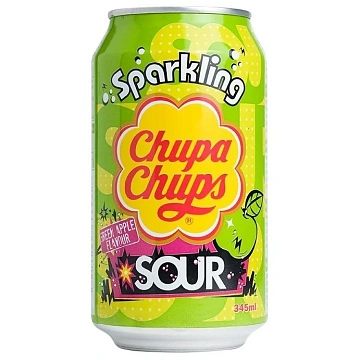 Напиток газированный Chupa Chups Зеленое яблоко, 345мл, ж/б