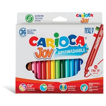 Фломастеры Carioca 'Joy', 36цв., смываемые, картон, европодвес