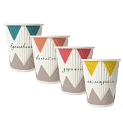 Стакан одноразовый Скандипакк NDW9 Кофе-пауза, 4 цвета, 260мл, бумажный, для горячих напитков, 50шт/уп