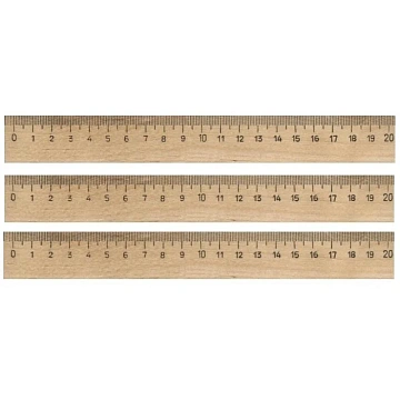 Линейка деревянная 20см 3шт/уп