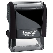 Оснастка для штампа, оттиск 38х14 мм, синий, TRODAT 4911 P4, корпус черный, подушка, 52869/43076
