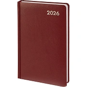 Ежедневник датированный 2026 Attache А5, 168л, 138x213мм балакрон, бордовый