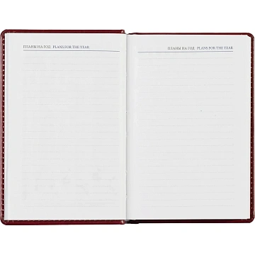 Ежедневник недатированный бордо, А6,100x150, 320стр, Agenda