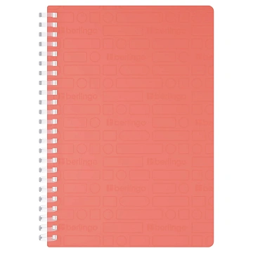 Бизнес-тетрадь A5, 80л., Berlingo 'Your Way', клетка, на силиконовом гребне, 80г/м2, пластик обложка 600мкм, коралловая
