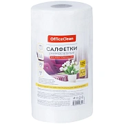 Салфетки универсальные OfficeClean, вискоза, 25*30см, 125шт., в рулоне, 45г/м2