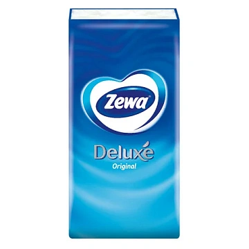 Платочки бумажные носовые ZEMMA/ZEWA Deluxe 3-слойные, СПАЙКА 10 пачек по 10 шт., 21х21 см, 511741