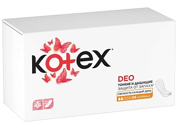 Прокладки ежедневные Kotex Normal Deo, 56шт