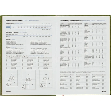 Ежедневник недатированный зеленый, А5, 140x200, 136 л, ATTACHE