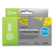 Картридж струйный CACTUS (CS-CZ132) для плоттеров HP DesignJet T120/T520, желтый