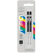 Стержень гелевый Parker 'Gel Ball Point' черный, 98мм, 0,7мм, 2шт., блистер