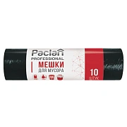Мешки для мусора 240 л, черные, в рулоне 10 шт., ПВД, 30 мкм, 112х140 см, PACLAN 'Professional', 1338717