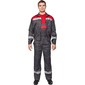 Костюм лет муж (куртка, пк) л20 сер/крас 96-100/170-176 (Арсенал-СП)