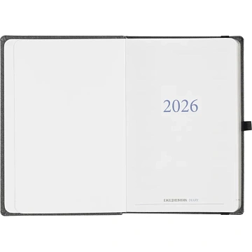 Ежедневник датированный 2026,Attache,сереб./резин./срез,А5,352стр,Рияд Ламе