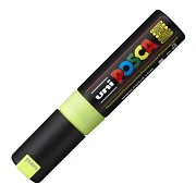 Маркер акриловый Uni Posca PC-8K флуоресцентно-жёлтый, до 8.0 мм, наконечник скошенный