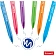Шариковая ручка Luxor InkGlide 100 Icy синяя, 0.7мм, корпус ассорти, одноразовая