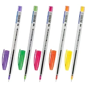 Ручка шариковая масляная BRAUBERG 'Frost Color', СИНЯЯ, ассорти, узел 0,6 мм, линия письма 0,3 мм, 142935