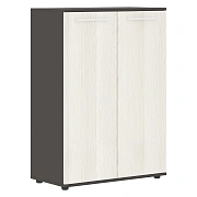 Шкаф средний широкий EMCS 85.1 Ясень Траун/Белый/Мокко 852х430х1199 EDIS