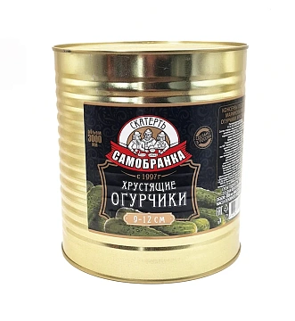 Огурчики Скатерть-Самобранка хрустящие маринованные, 3л