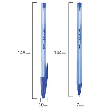 Ручка шариковая масляная BIC 'Cristal Soft', СИНЯЯ, корпус тонированный, узел 1,2 мм, линия 0,35 мм, 951434