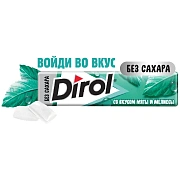 Жевательная резинка Dirol Мята и Мелисса, 13.6г