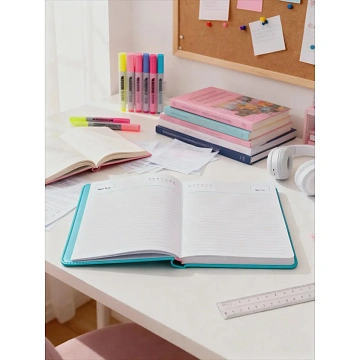 Ежедневник недатированный синий, А5, 140x200мм, 136 л. ATTACHE