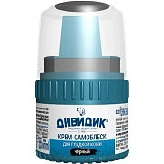 Крем для обуви из гладкой кожи черный 55 мл, ДИВИДИК, от влаги и соли, с намазком, 4600104028922