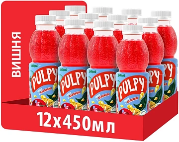 Напиток сокосодержащий Pulpy вишня, 450мл