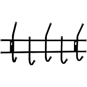 Вешалка настенная 'Стандарт 2/5', 220х475х95 мм, 5 крючков, металл, черная