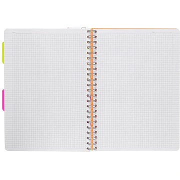 Бизнес-тетрадь А4,140 л,пласт обл, с разд,спир,ATTACHE FANTASY,оранж