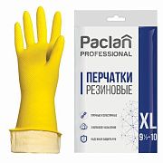 Перчатки МНОГОРАЗОВЫЕ латексные PACLAN 'Professional', хлопчатобумажное напыление, размер XL (очень