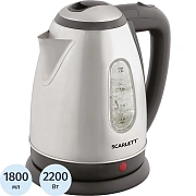 Чайник SCARLETT SC-EK21S88, 1,8 л, 2200 Вт, закрытый нагревательный элемент, стальной