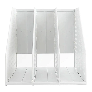 Лоток вертикальный Deli E79003Grey складной 3 отделения серый