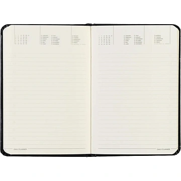 Ежедневник недатированный черный, А6,87х130,100л, Br.V.MEGAPOLIS 3-283/02