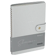 Записная книжка А5 96л. ЛАЙТ, кожзам, скрытый гребень, Greenwich Line 'Shimmer. Silver', блок в лини