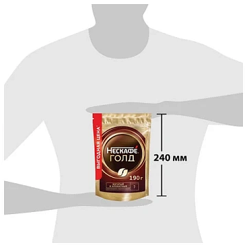 Кофе молотый в растворимом NESCAFE 'Gold' 190 г, сублимированный, 12403031