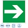Знак безопасности E02-01 Направляющая стрелка (пластик,ф/л,200х200)