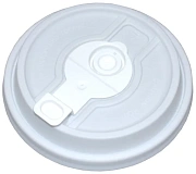 Крышка для одноразовых стаканов Озлп/взлп d=90мм, белая, с заглушкой, 50шт/уп