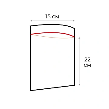 Пакет с замком (Zip Lock) 15 х 22 см, 35 мкм, 100 шт/уп