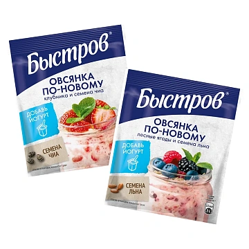 Каша Быстров Ассорти Овсянка по-новому (6шт х 35г), 210г