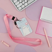 Бейдж вертикальный MESHU 'Kind bunny', 110*70мм, лента с карабином, 3D печать, опп пакет с европодвесом