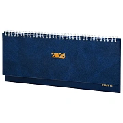 Планинг датированный 2026 300х130 мм, STAFF, гребень, обложка бумвинил, 64 л., синий, 117358