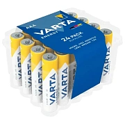 Батарейки алкалиновые 'мизинчиковые' КОМПЛЕКТ 24 шт., VARTA ENERGY, ААА (LR03,15А), пластиковый бокс, 4103229224
