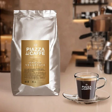 Кофе в зернах PIAZZA DEL CAFFE 'Crema Vellutata' 1 кг, 1367-06