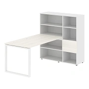 Рабочая станция EQRST 1215 Ясень Траун/Белый 1990х1250х1355 EDIS