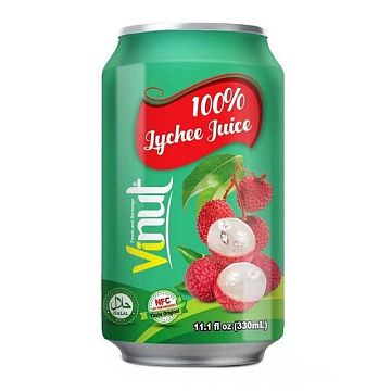 Сок Vinut 100% Личи, 330мл, ж/б, 24шт/уп