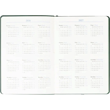 Ежедневник недатированный ATTACHE Soft touch А5,140х200мм,136л, темно-зелен