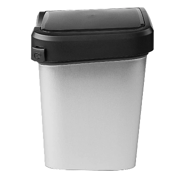Мусорное ведро Metro Professional 10л, черный металлик, 25x20x35см