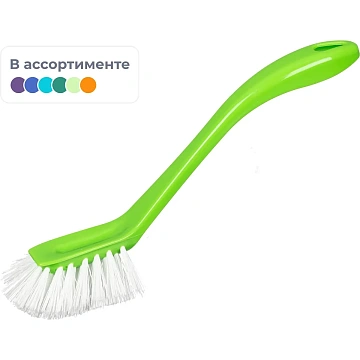 Щетка для мытья посуды 'Колибри', 8х4х26 см, цвет ассорти, IDEA, М 5202